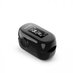 S01W Black Color LED Full Screen Portable Fingertip Blood Oximeter with Full Screen