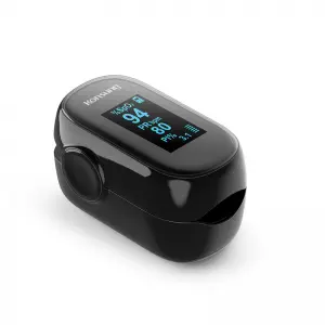 S01W Black Color LED Full Screen Portable Fingertip Blood Oximeter with Full Screen